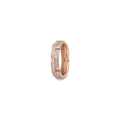 CARTIER MAILLON PANTHÈRE WEDDING BAND, DOUBLE ROW, HALF-PAVED B4098800
